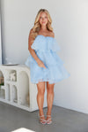 PEYTON MINI DRESS - BABY BLUE