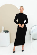 PARTY IN THE SNOW MAXI DRESS - BLACK