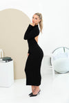 PARTY IN THE SNOW MAXI DRESS - BLACK