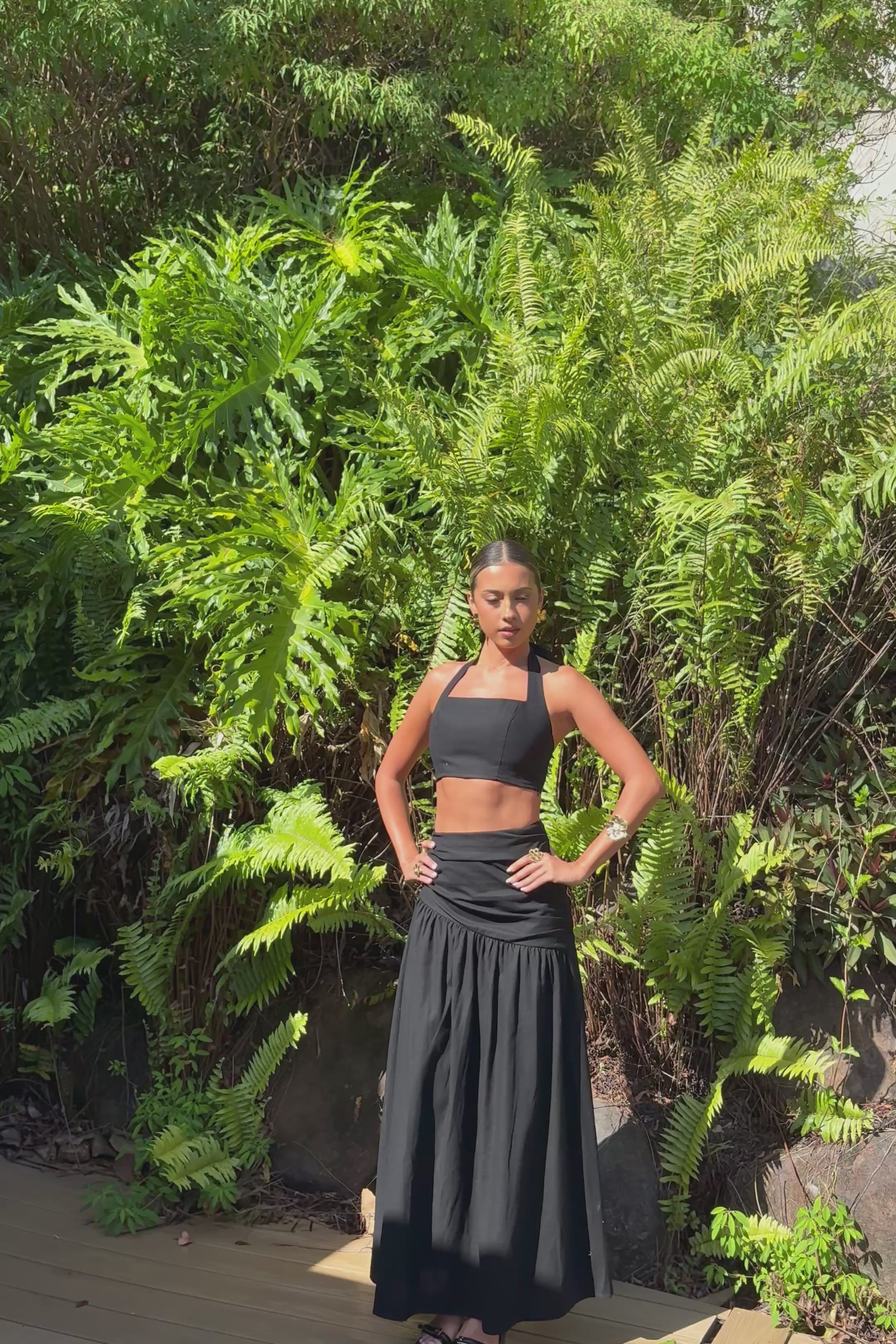 Nora Set Black | Black Linen Co-ord Set | Women's Matching Set